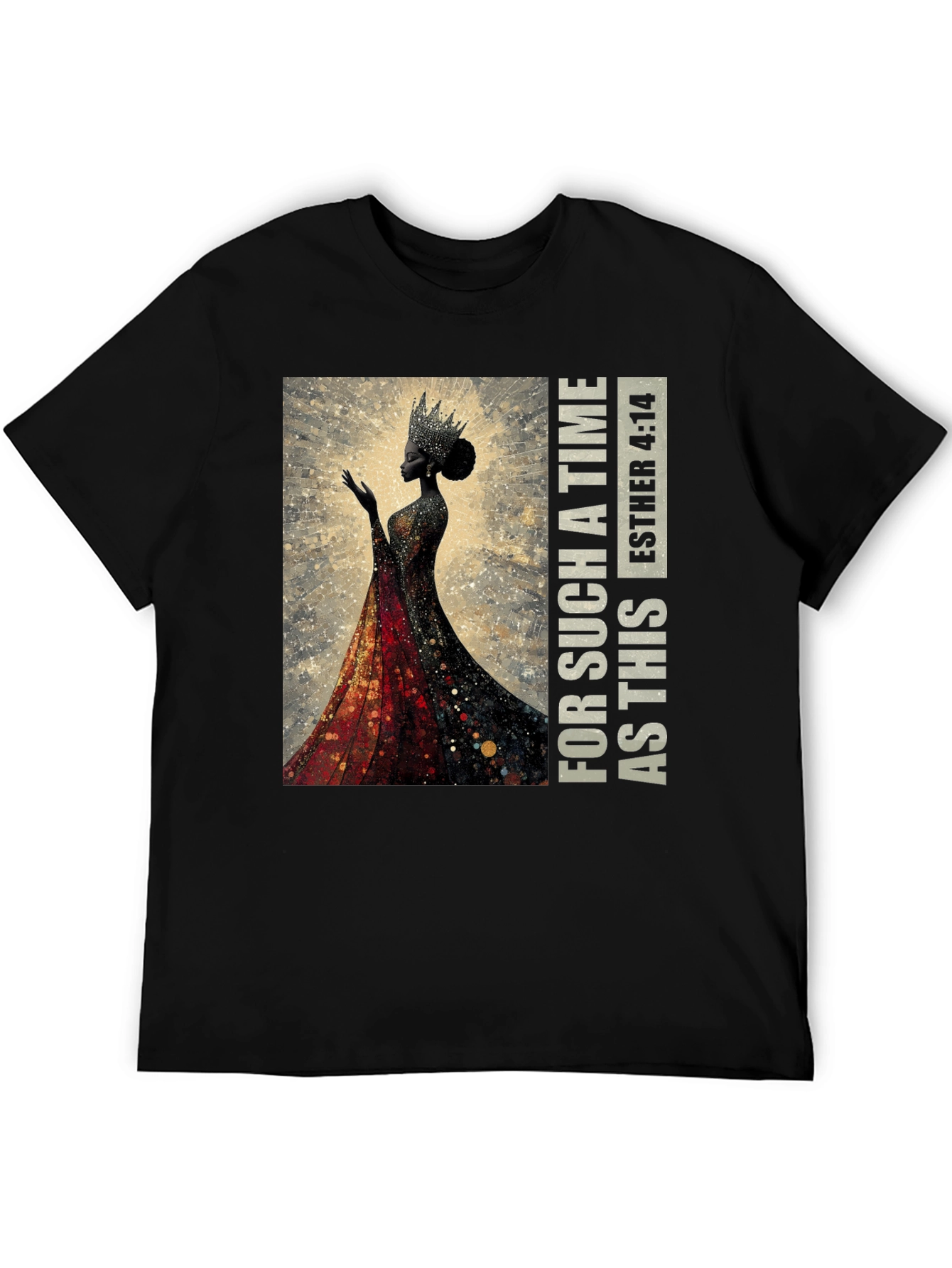 Esther 4:14 Black Queen Graphic T-Shirt