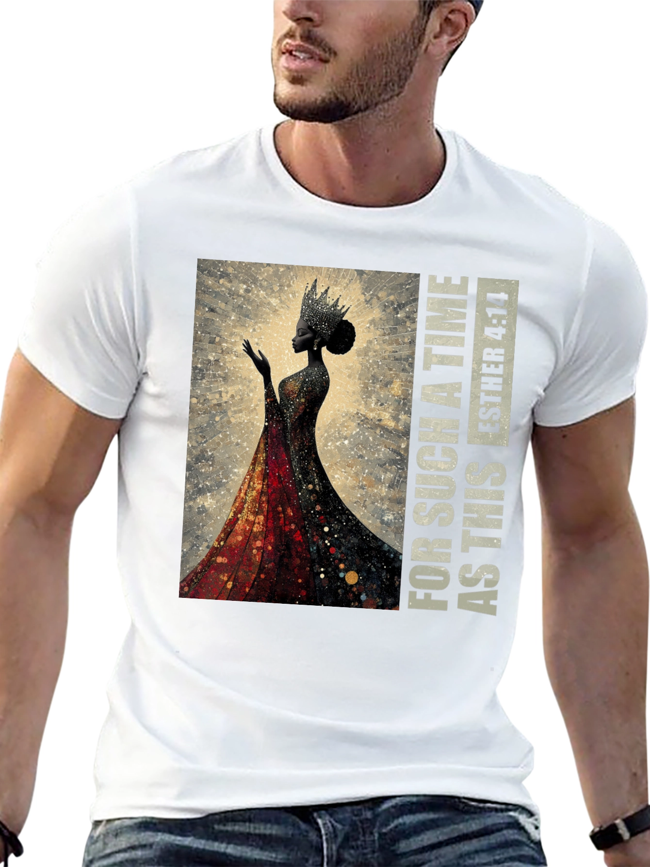 Esther 4:14 Black Queen Graphic T-Shirt