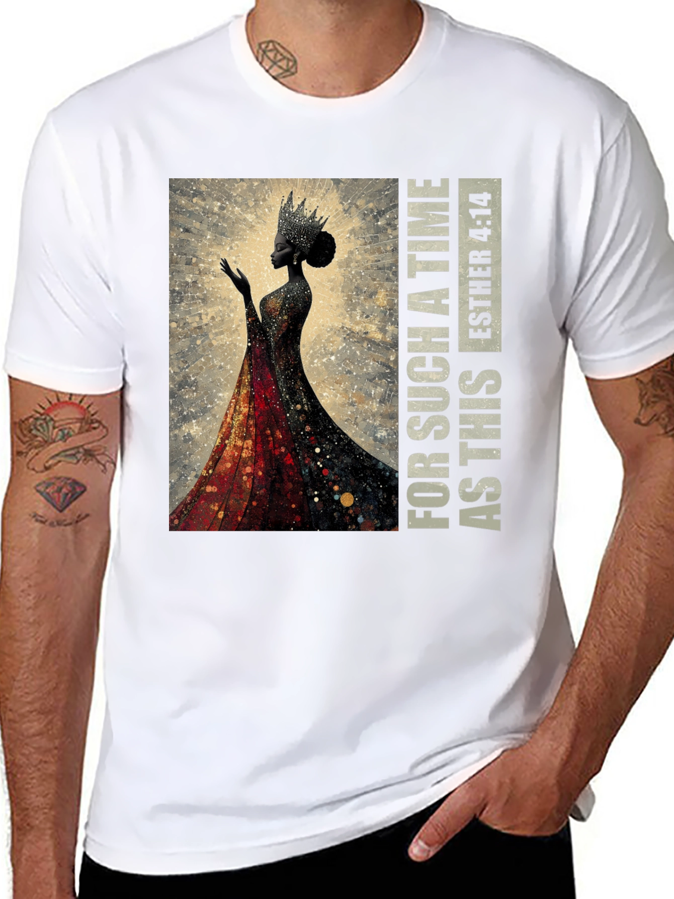Esther 4:14 Black Queen Graphic T-Shirt