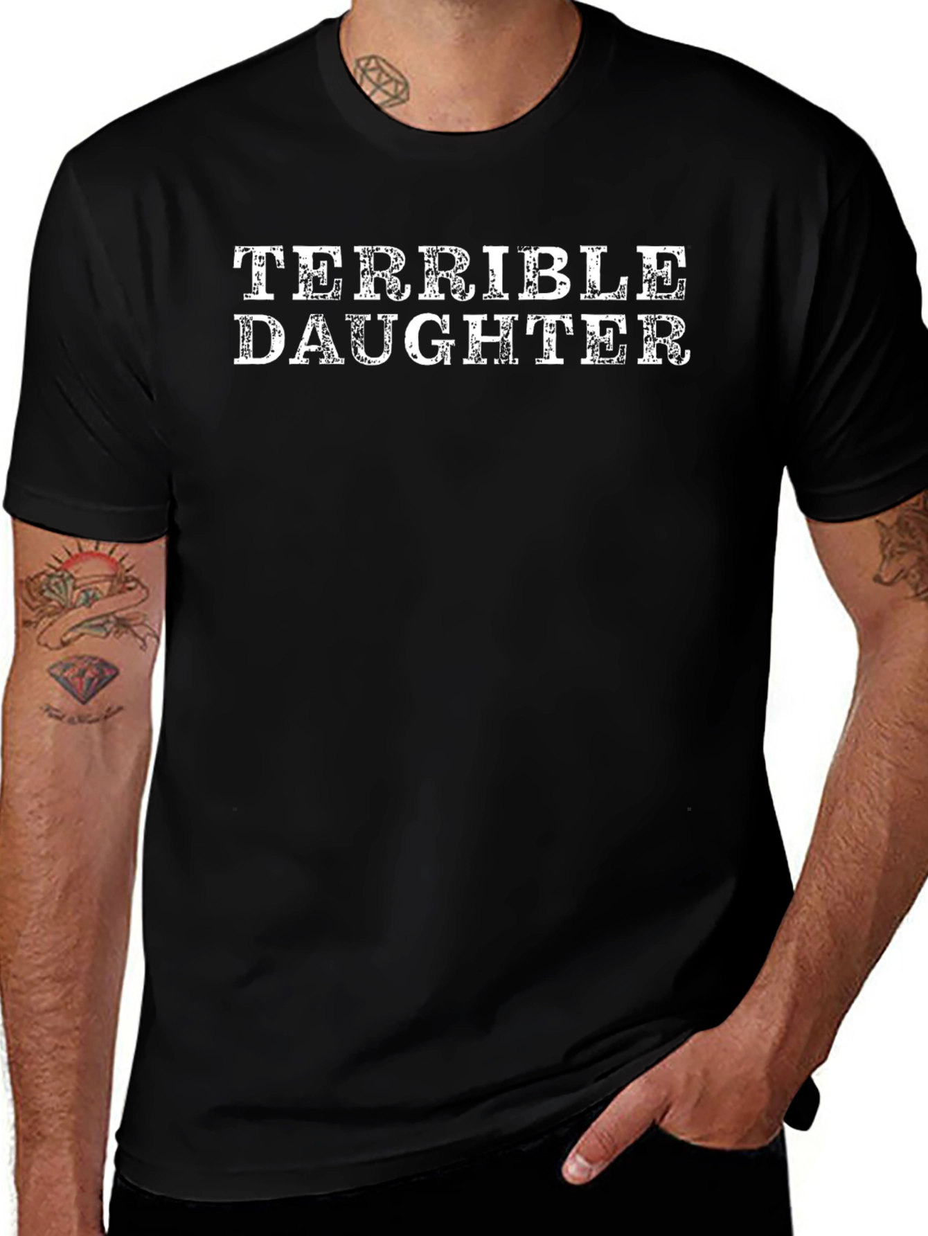 Terrible Daughter Novelty Graphic T-Shirt