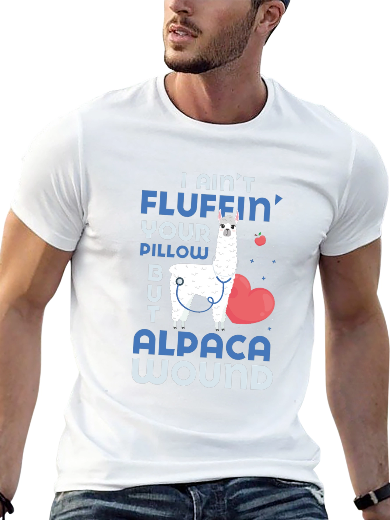 Alpaca Wound T-Shirt Funny Nurse Doctor Medical Tee