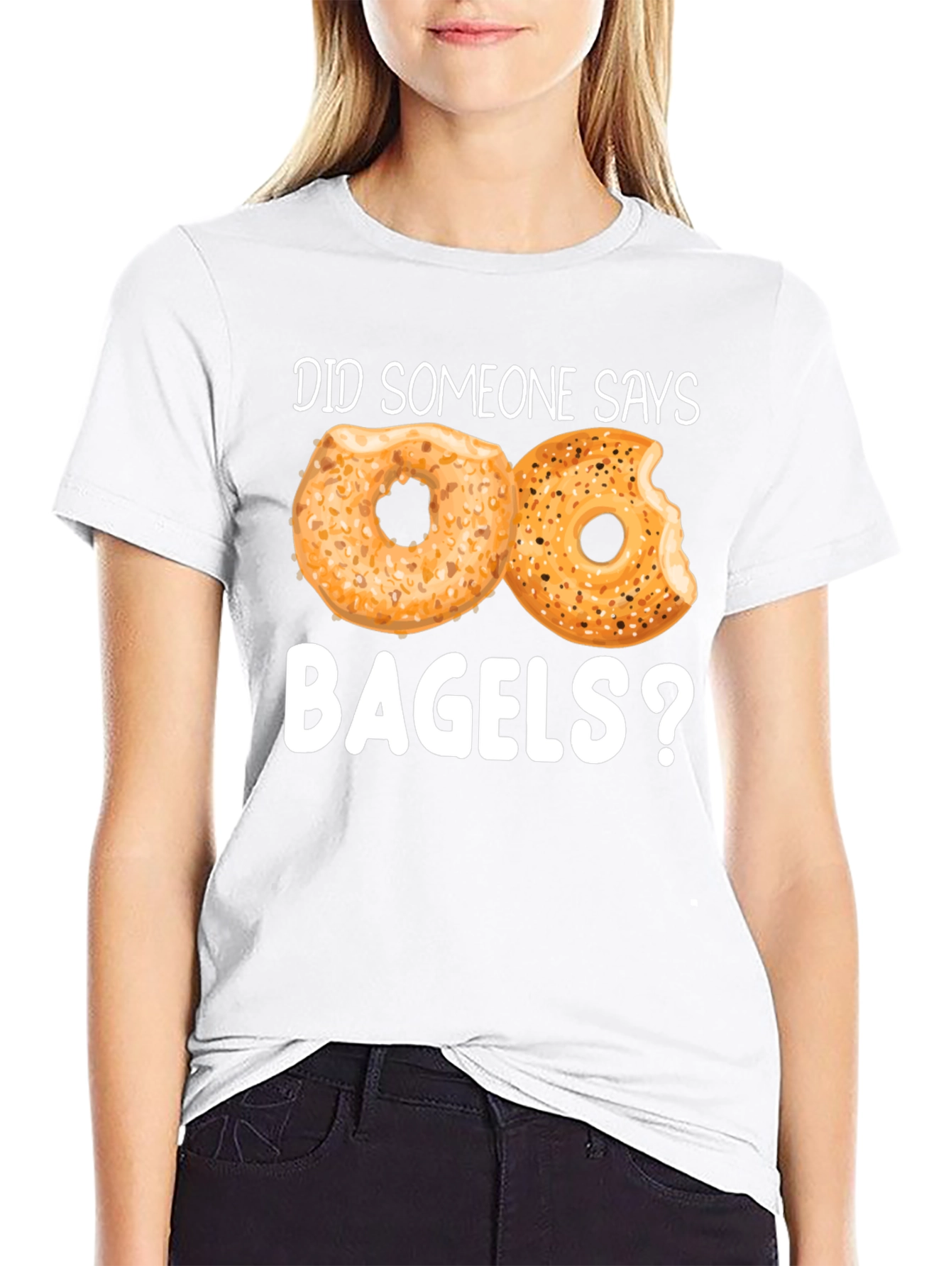 Did Someone Say Bagels? Funny Graphic Tee