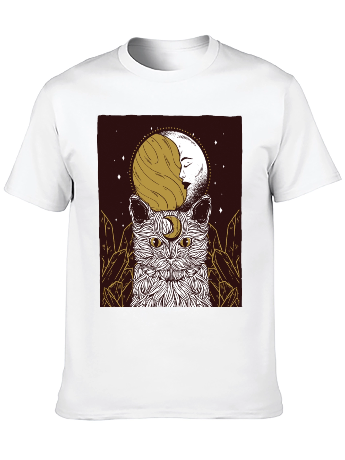 Mystic Moon Cat Graphic Tee - Unisex