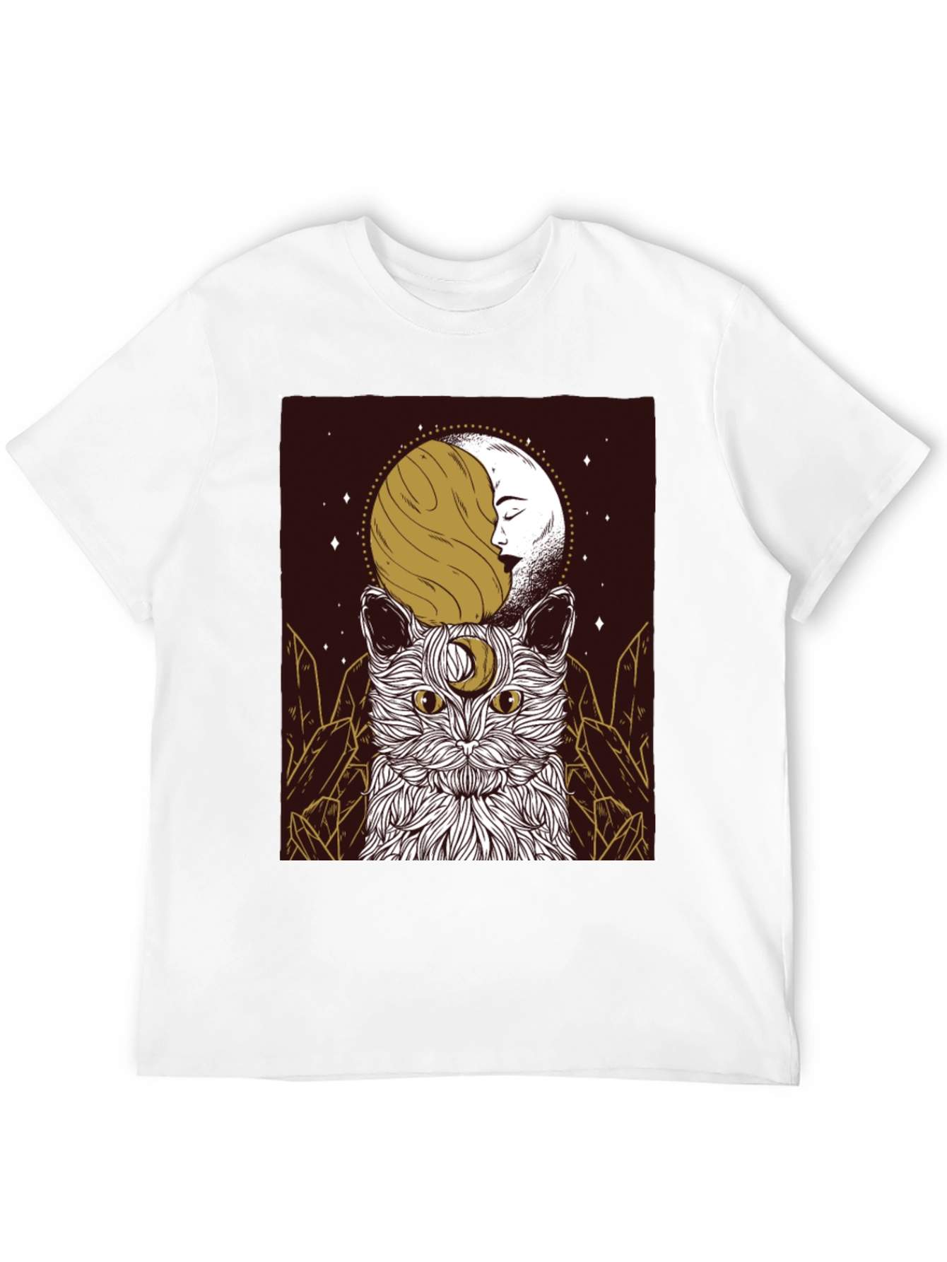 Mystic Moon Cat Graphic Tee - Unisex