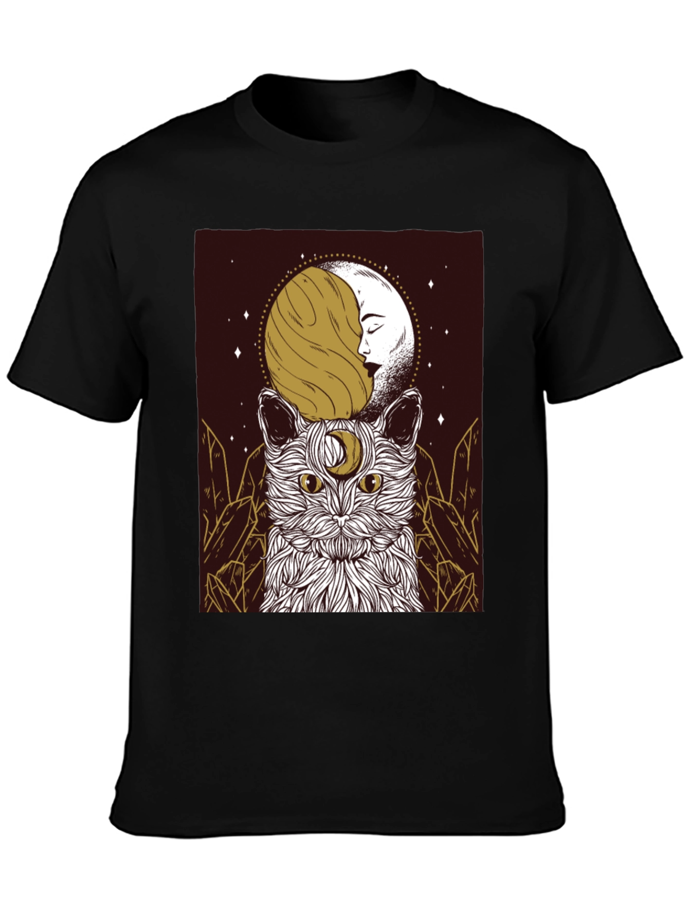 Mystic Moon Cat Graphic Tee - Unisex