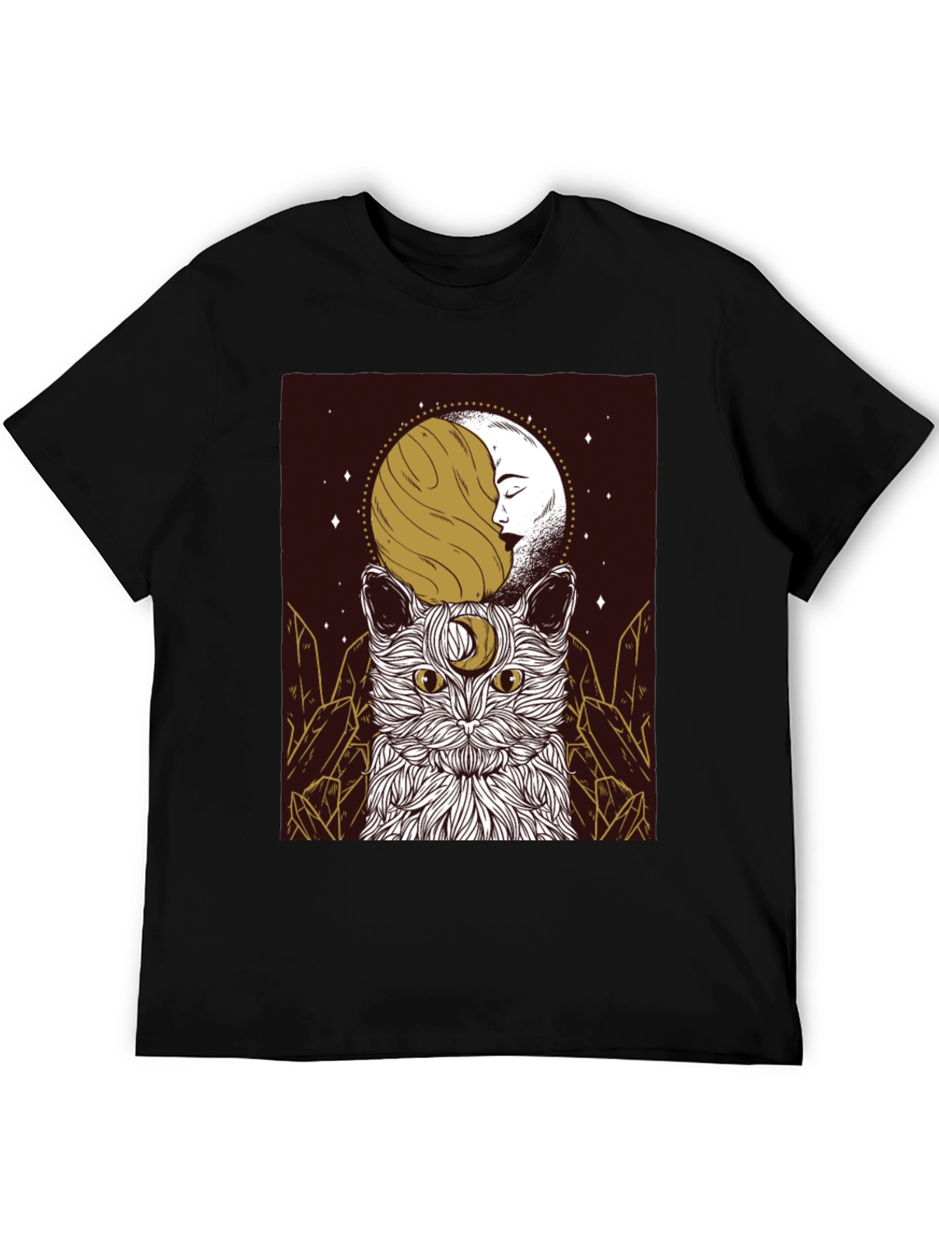 Mystic Moon Cat Graphic Tee - Unisex