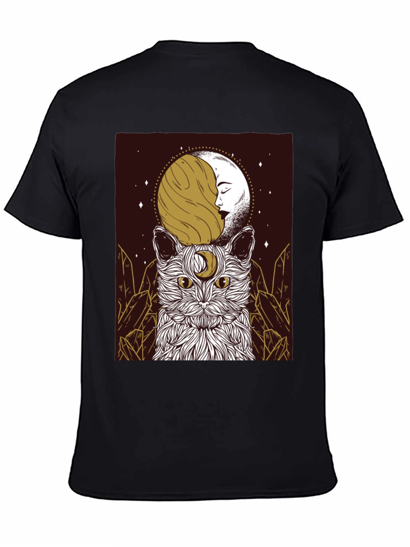 Mystic Moon Cat Graphic Tee - Unisex