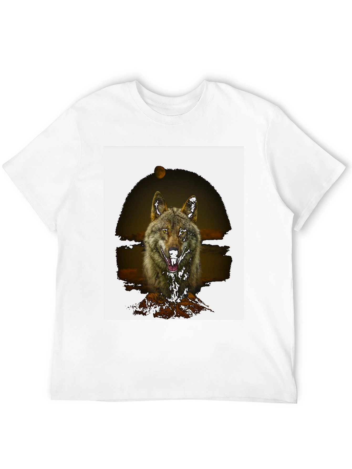 Wolf Graphic Tee - Mens Black T-Shirt