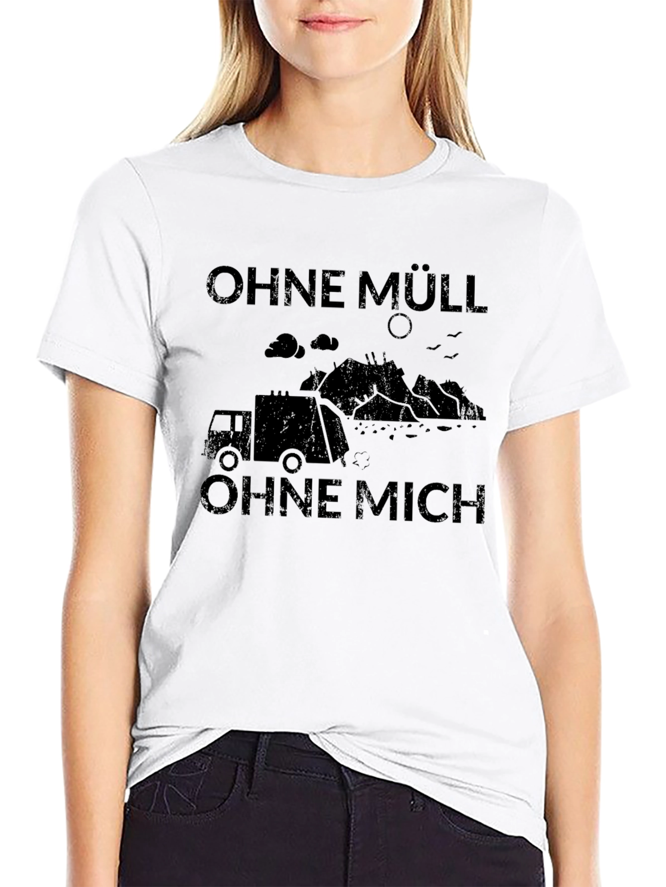 Black Ohne Müll Ohne Mich Graphic Tee