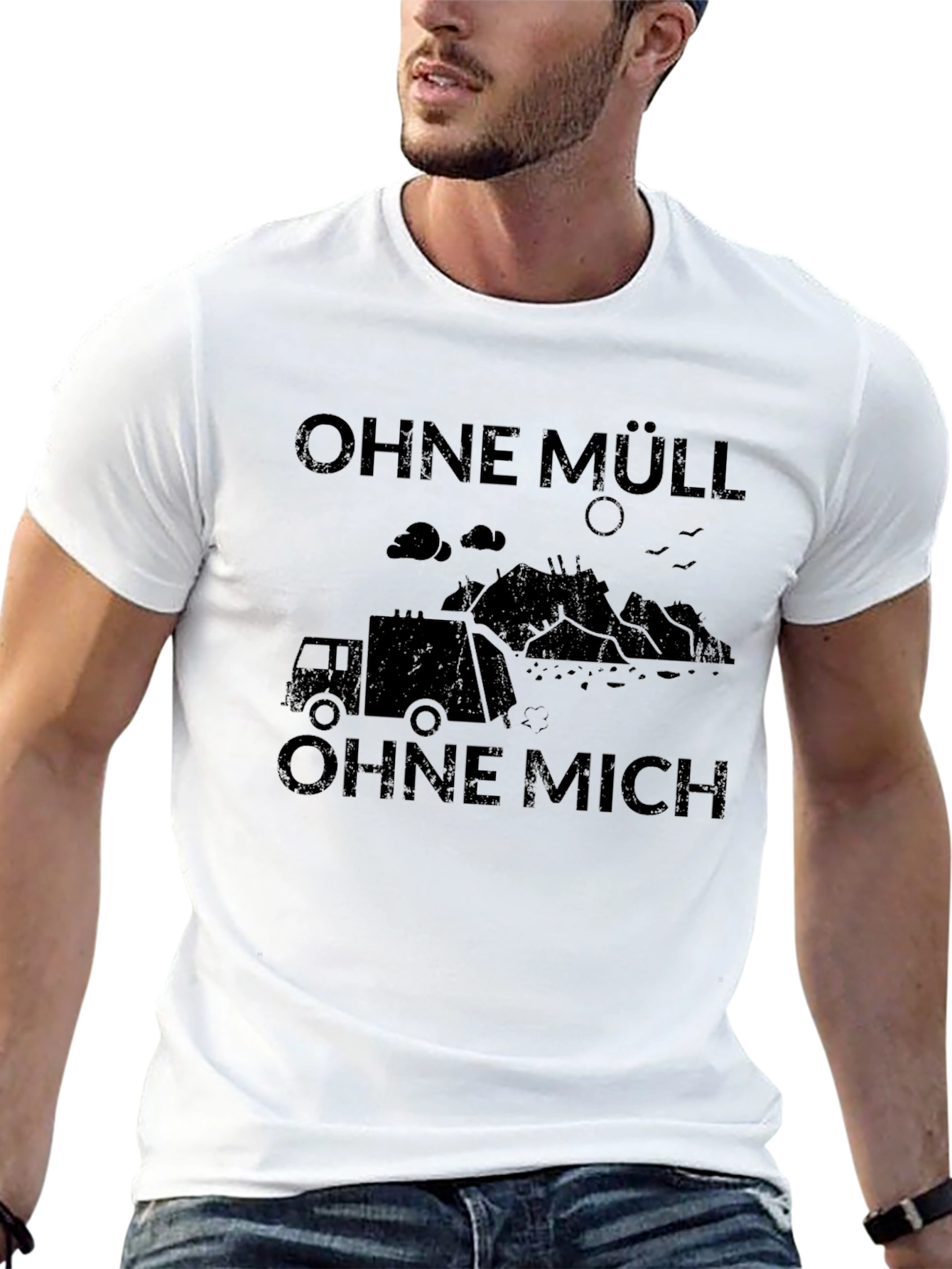Black Ohne Müll Ohne Mich Graphic Tee