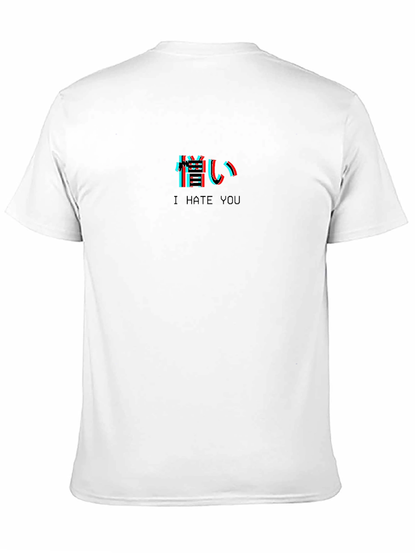 I Hate You Kanji Glitch Black Tee