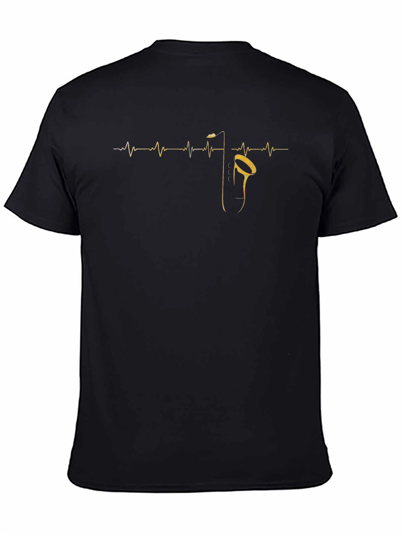 Saxophone Heartbeat Graphic Tee - Musicians Fashion