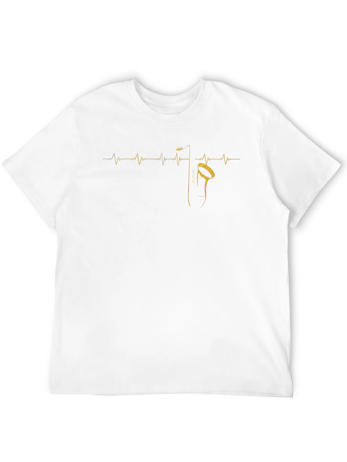 Saxophone Heartbeat Graphic Tee - Musicians Fashion