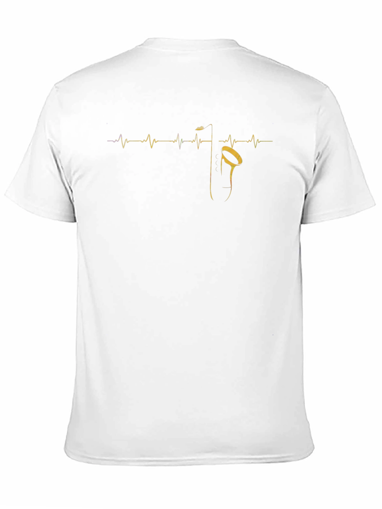 Saxophone Heartbeat Graphic Tee - Musicians Fashion