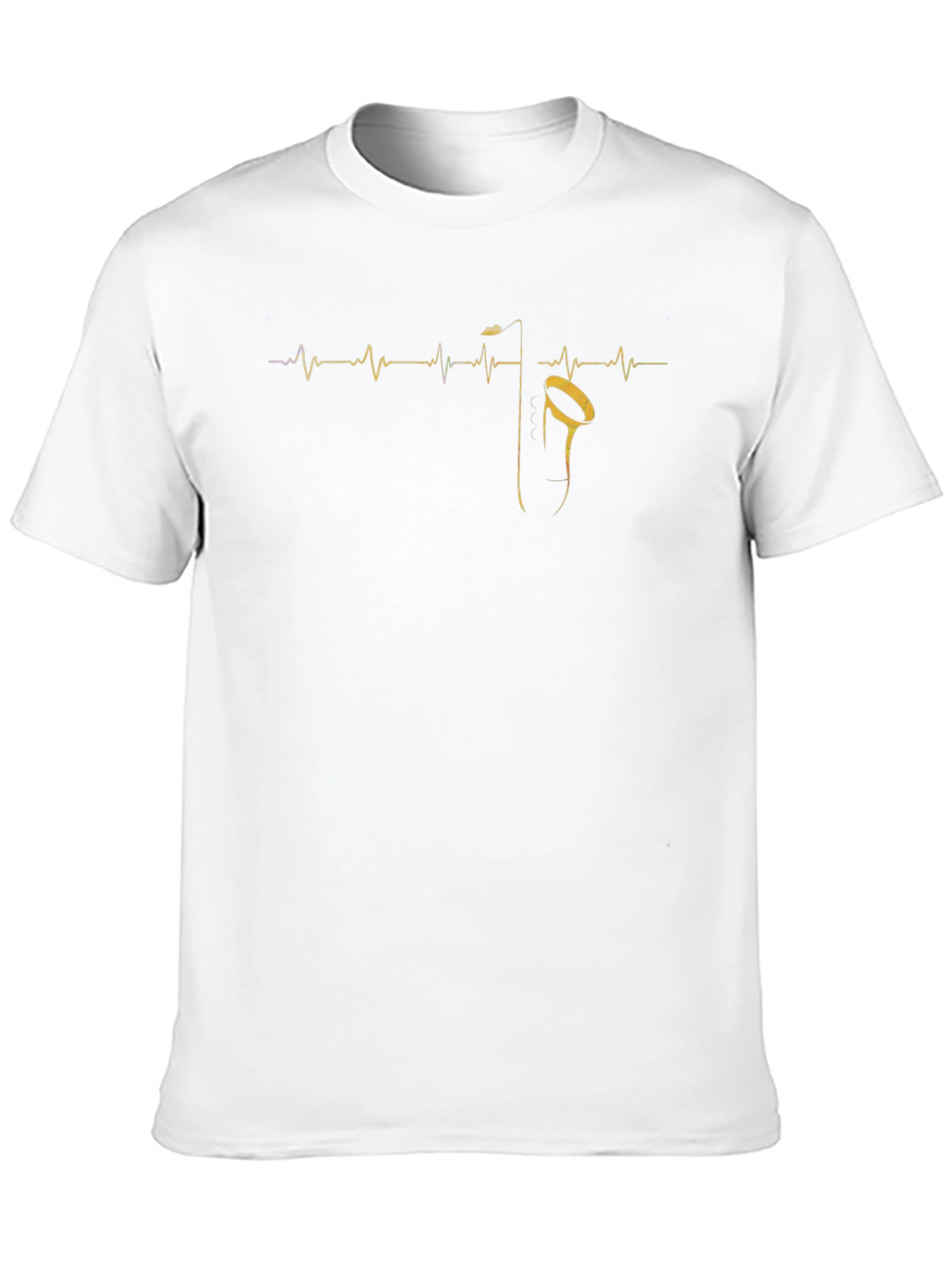 Saxophone Heartbeat Graphic Tee - Musicians Fashion
