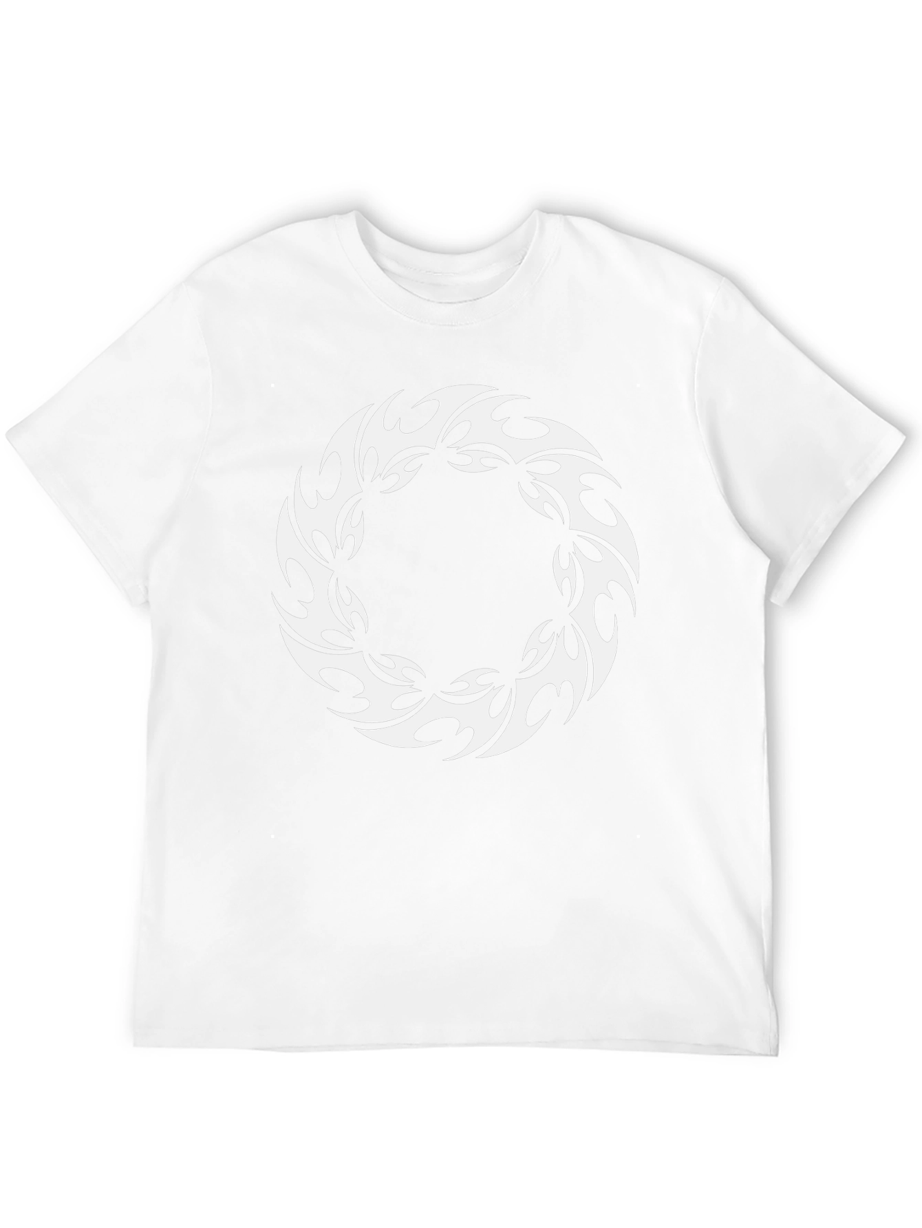 Tribal Circle Graphic Black T-Shirt
