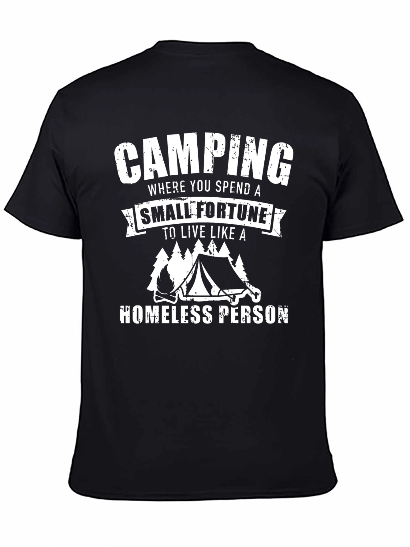 Camping Homeless Person Graphic Tee