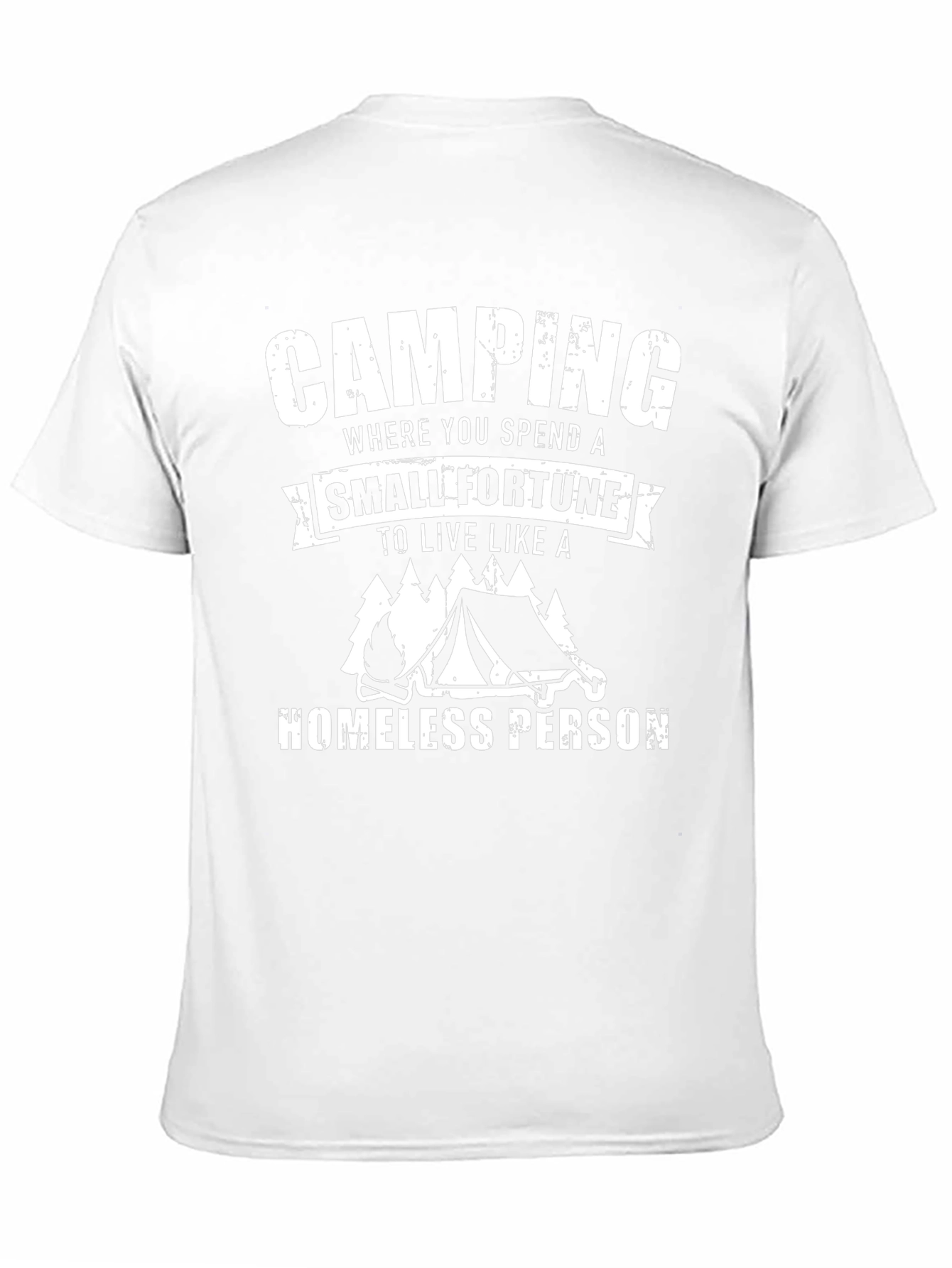 Camping Homeless Person Graphic Tee
