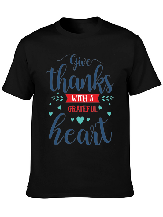 Give Thanks Grateful Heart Graphic T-Shirt