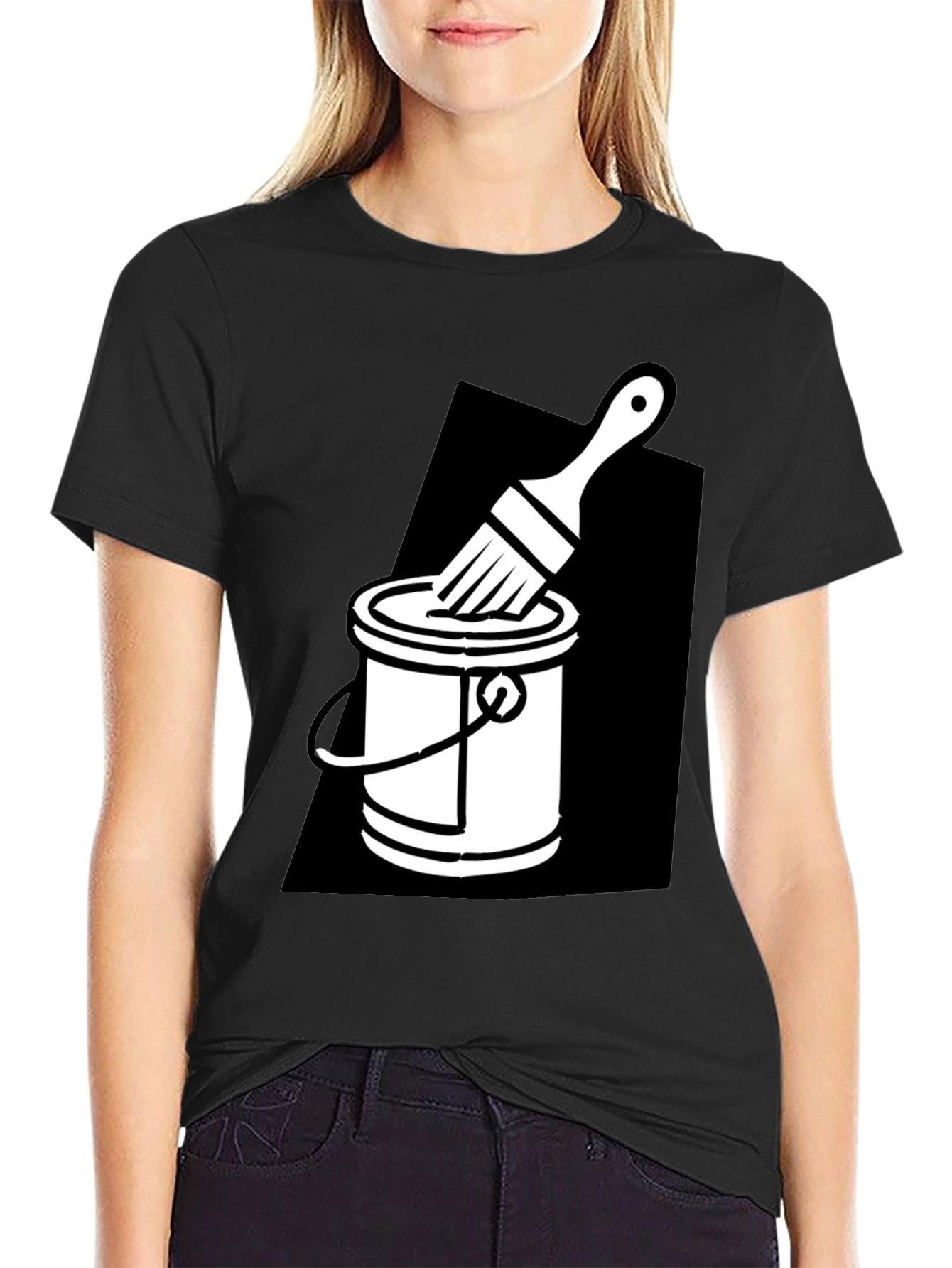 Paint Bucket Brush Graphic T-Shirt