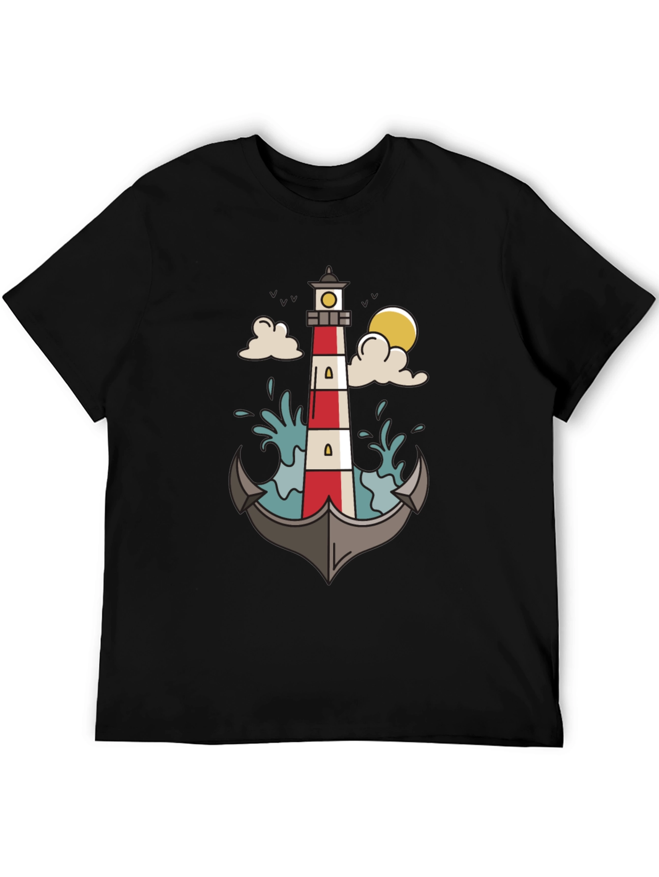 Nautical Lighthouse Anchor Graphic Tee