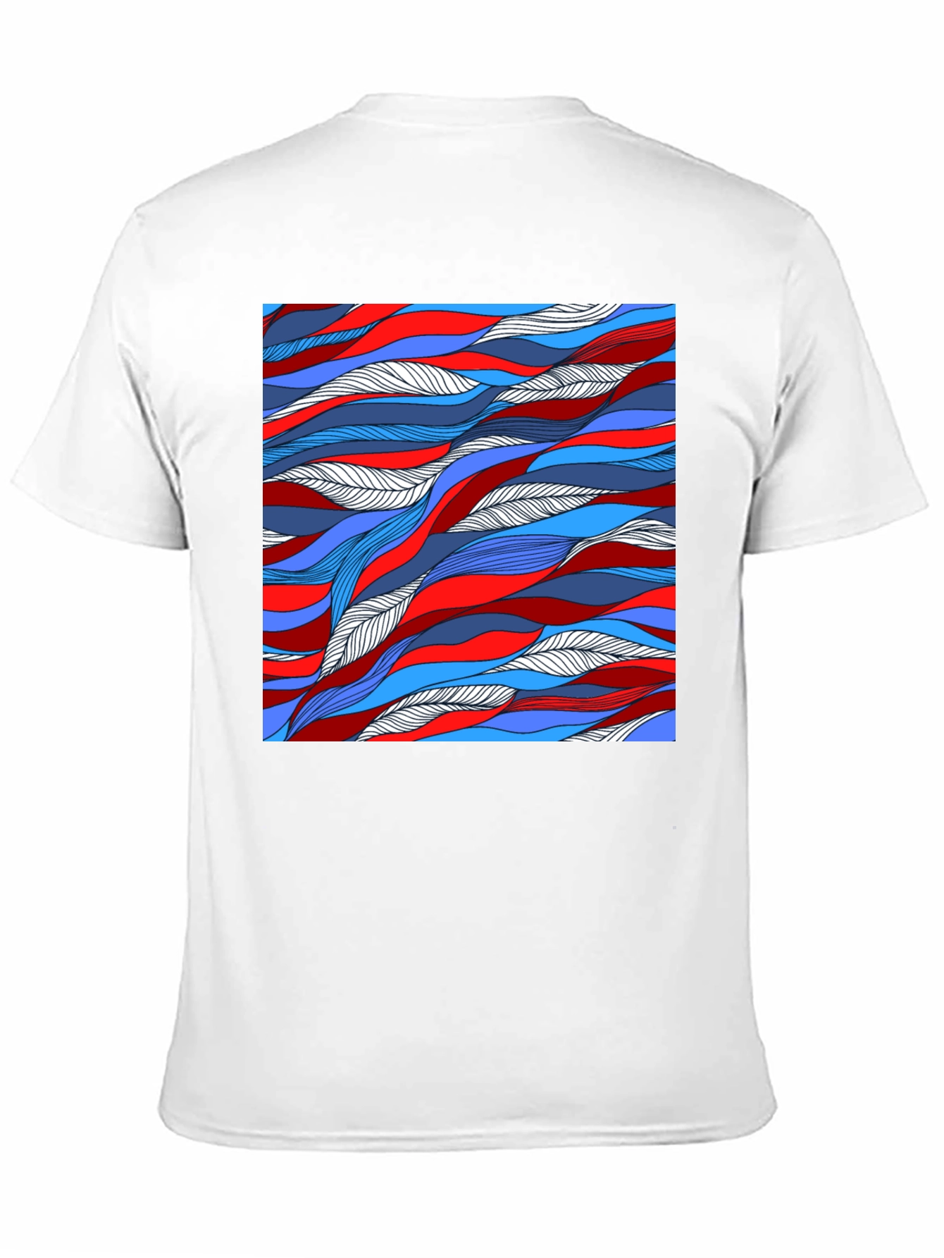 Abstract Wavy Lines Graphic Tee - Cool Patterned Shirt