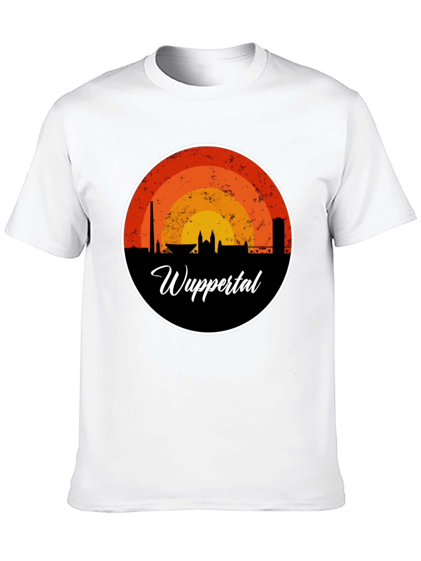 Wuppertal Skyline Graphic Tee - Retro Style