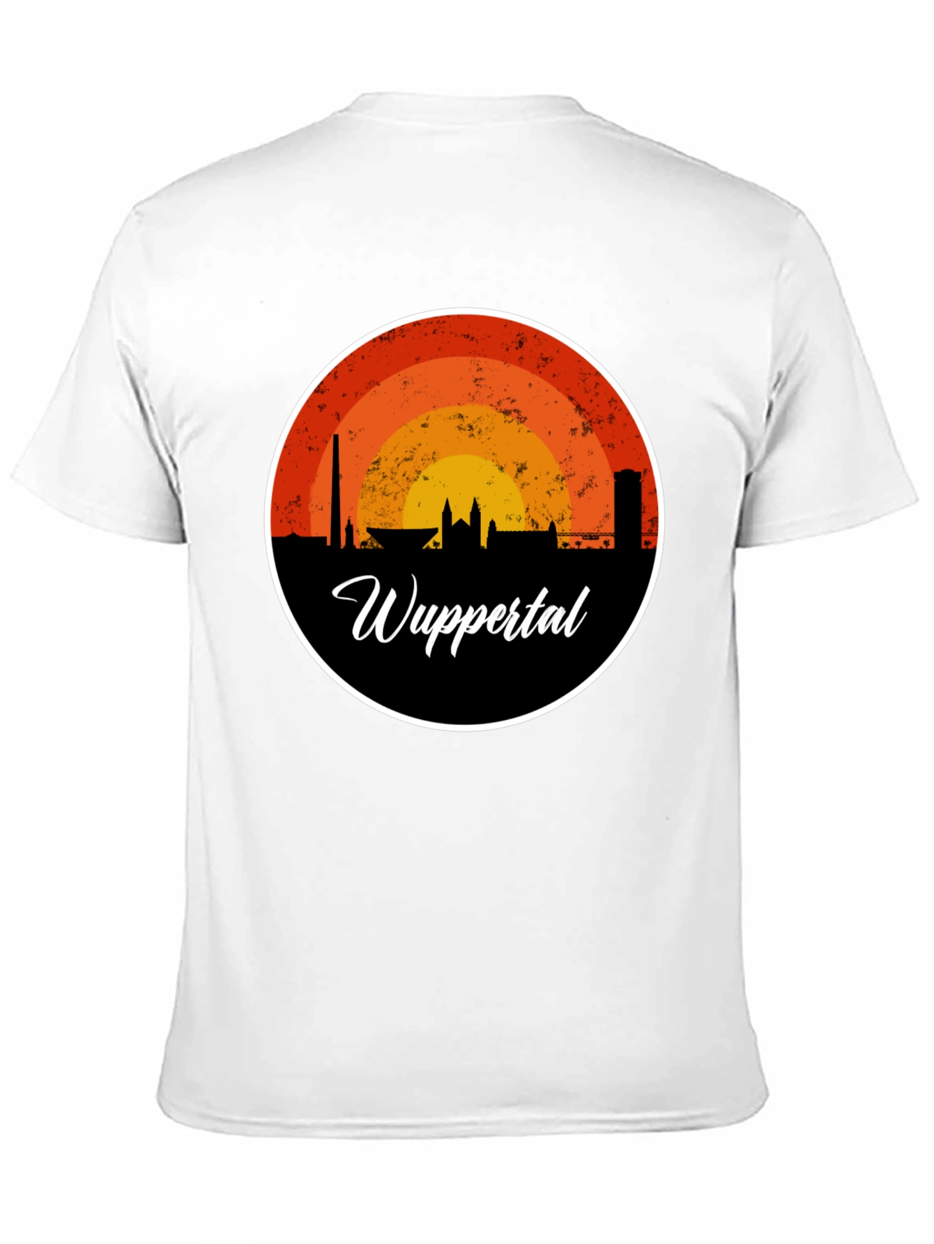 Wuppertal Skyline Graphic Tee - Retro Style