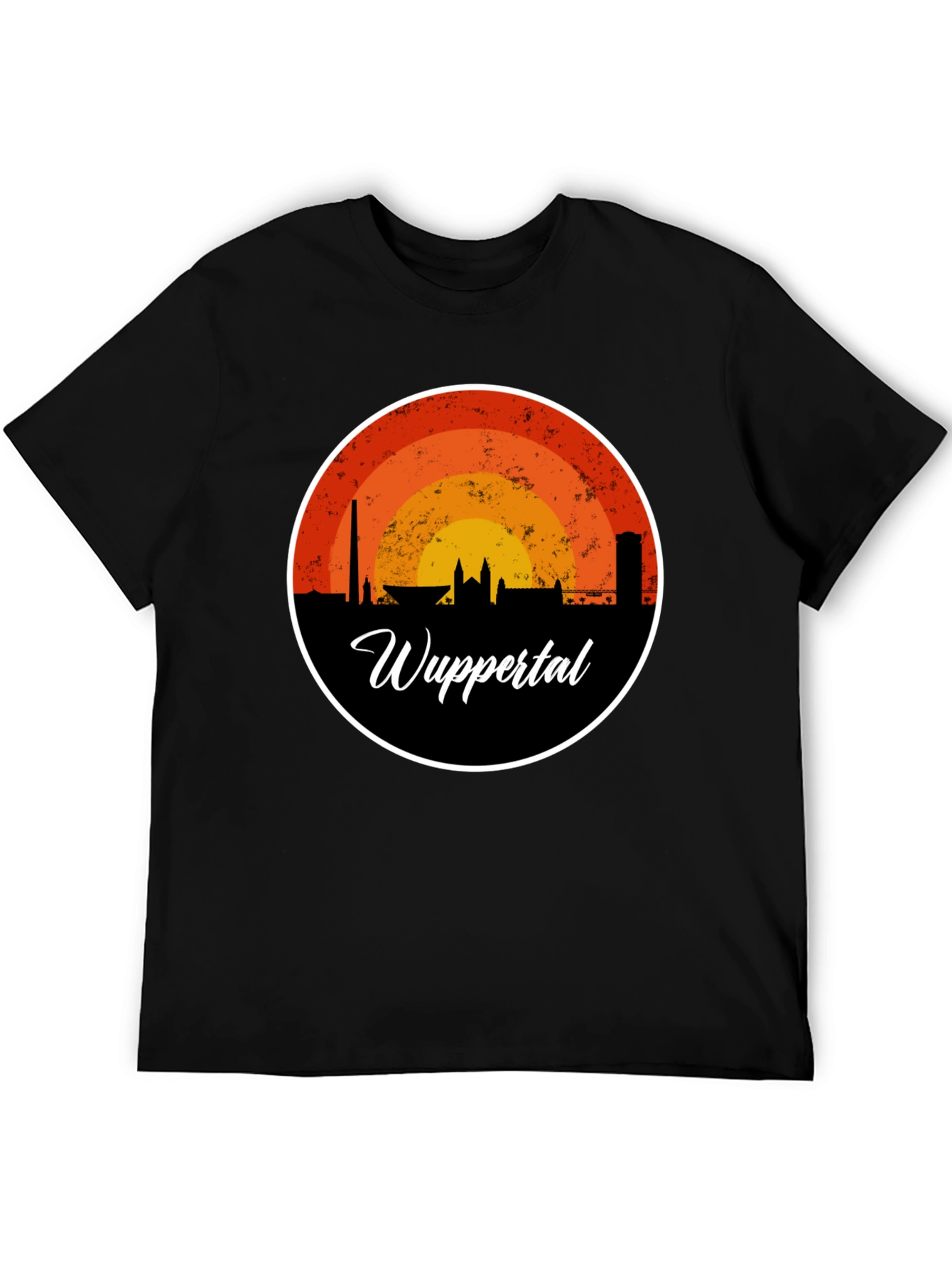 Wuppertal Skyline Graphic Tee - Retro Style