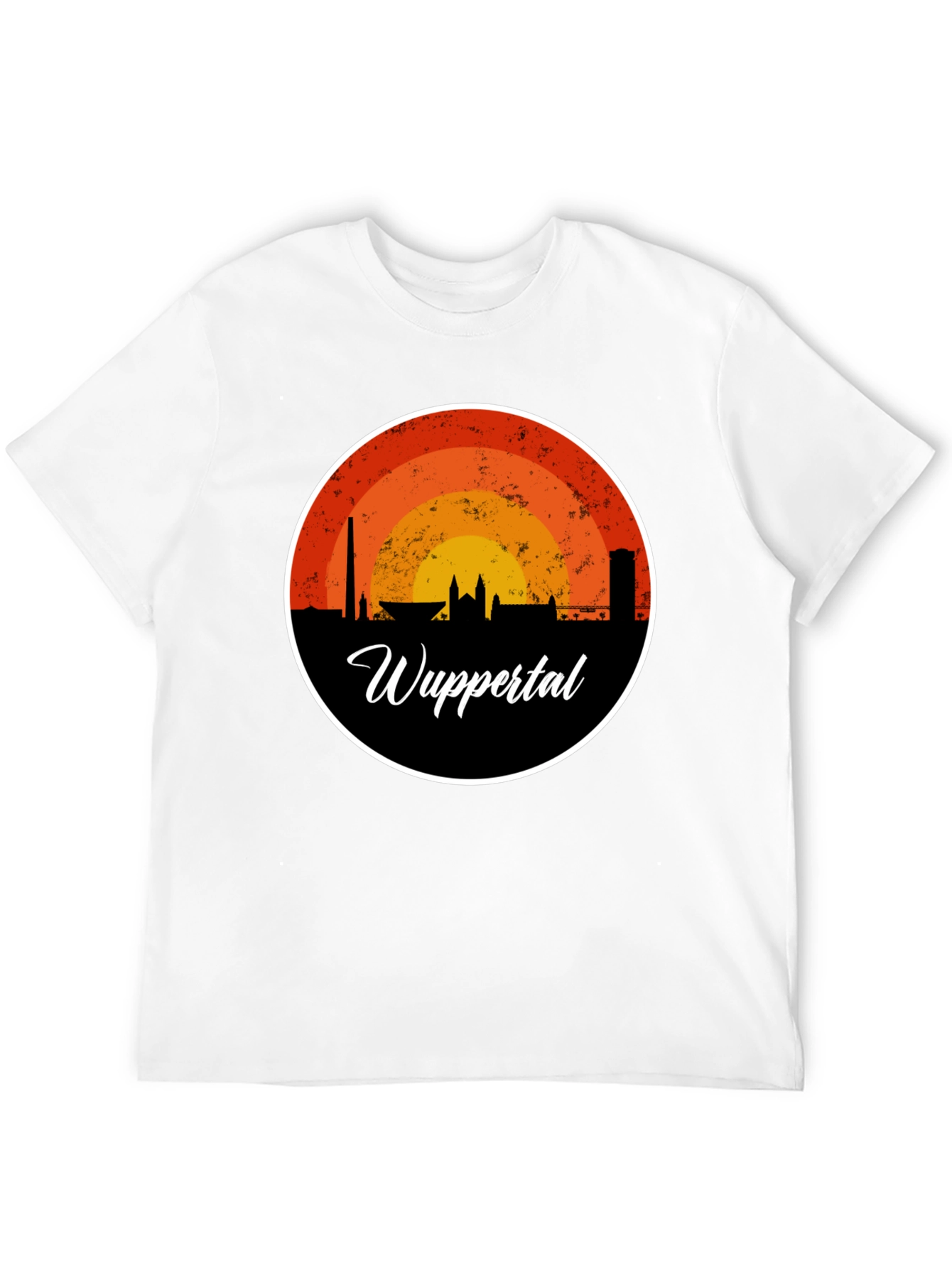 Wuppertal Skyline Graphic Tee - Retro Style