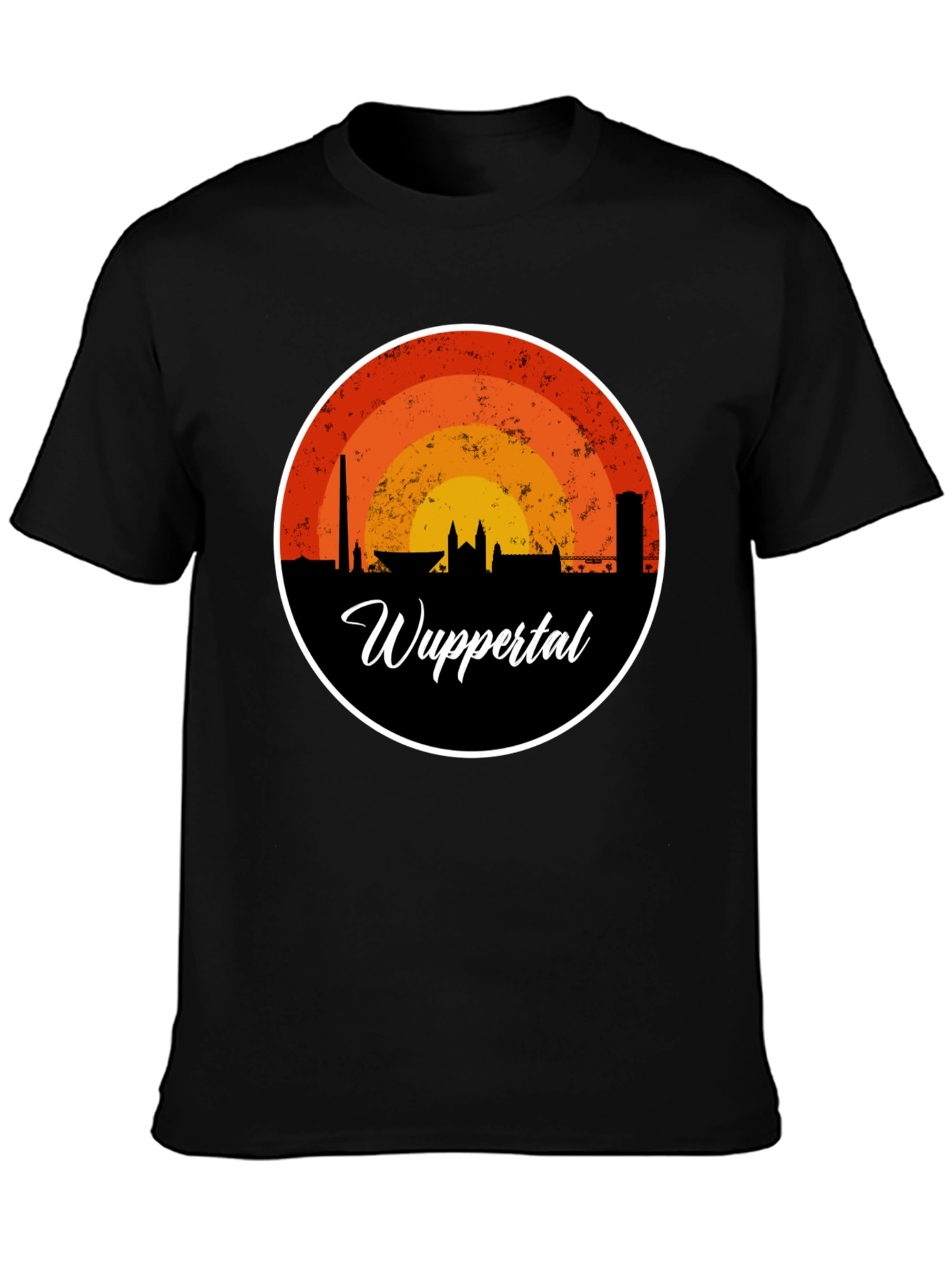 Wuppertal Skyline Graphic Tee - Retro Style