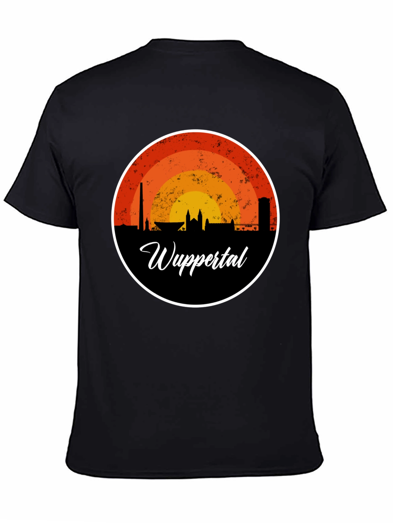Wuppertal Skyline Graphic Tee - Retro Style