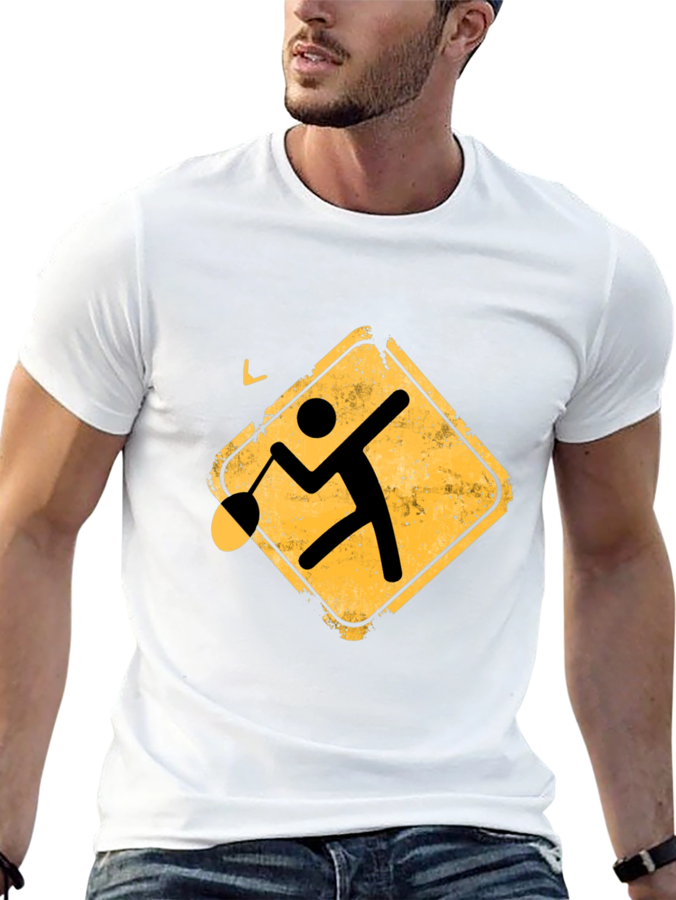 Demolition Man T-Shirt: Funny Stick Figure Wrecking Ball Tee