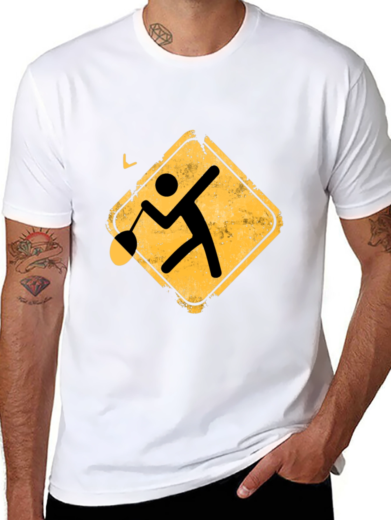 Demolition Man T-Shirt: Funny Stick Figure Wrecking Ball Tee