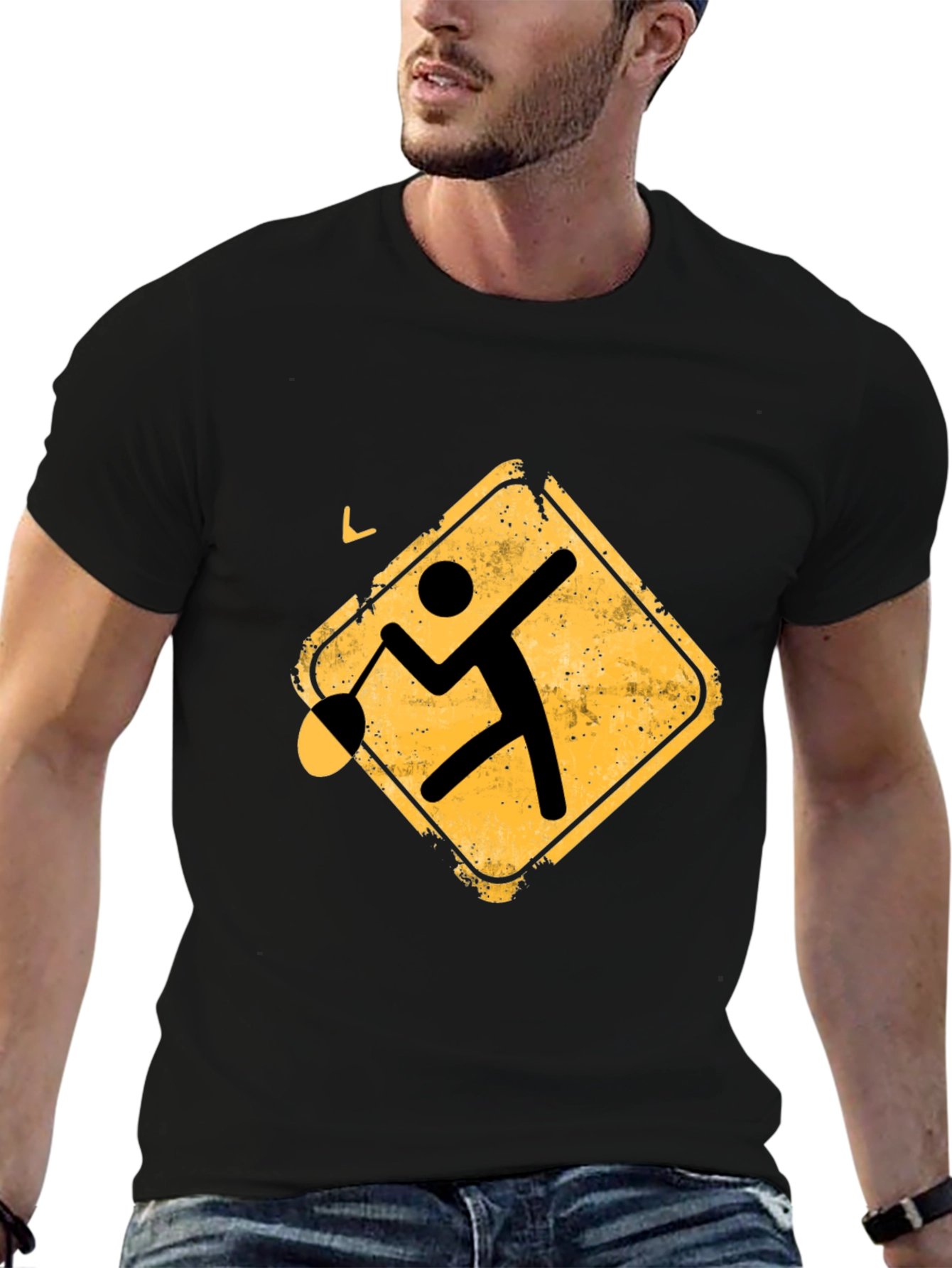 Demolition Man T-Shirt: Funny Stick Figure Wrecking Ball Tee