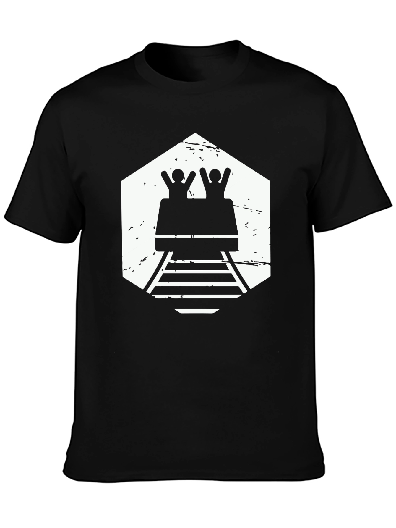 Roller Coaster T-Shirt - Black Graphic Tee