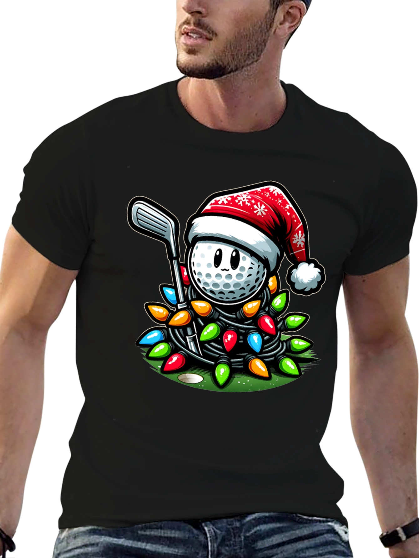 Festive Golf Ball Christmas T-Shirt
