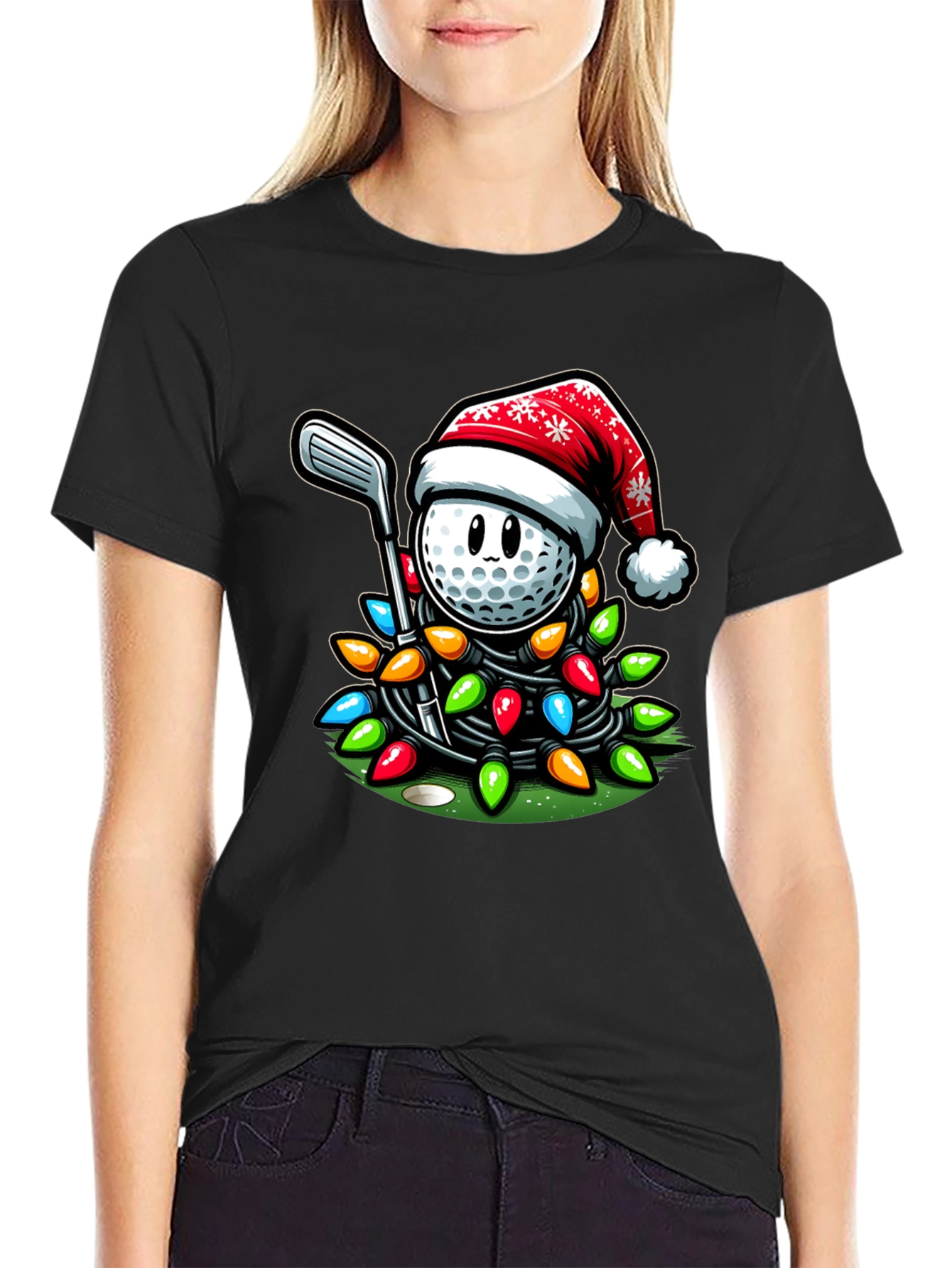Festive Golf Ball Christmas T-Shirt