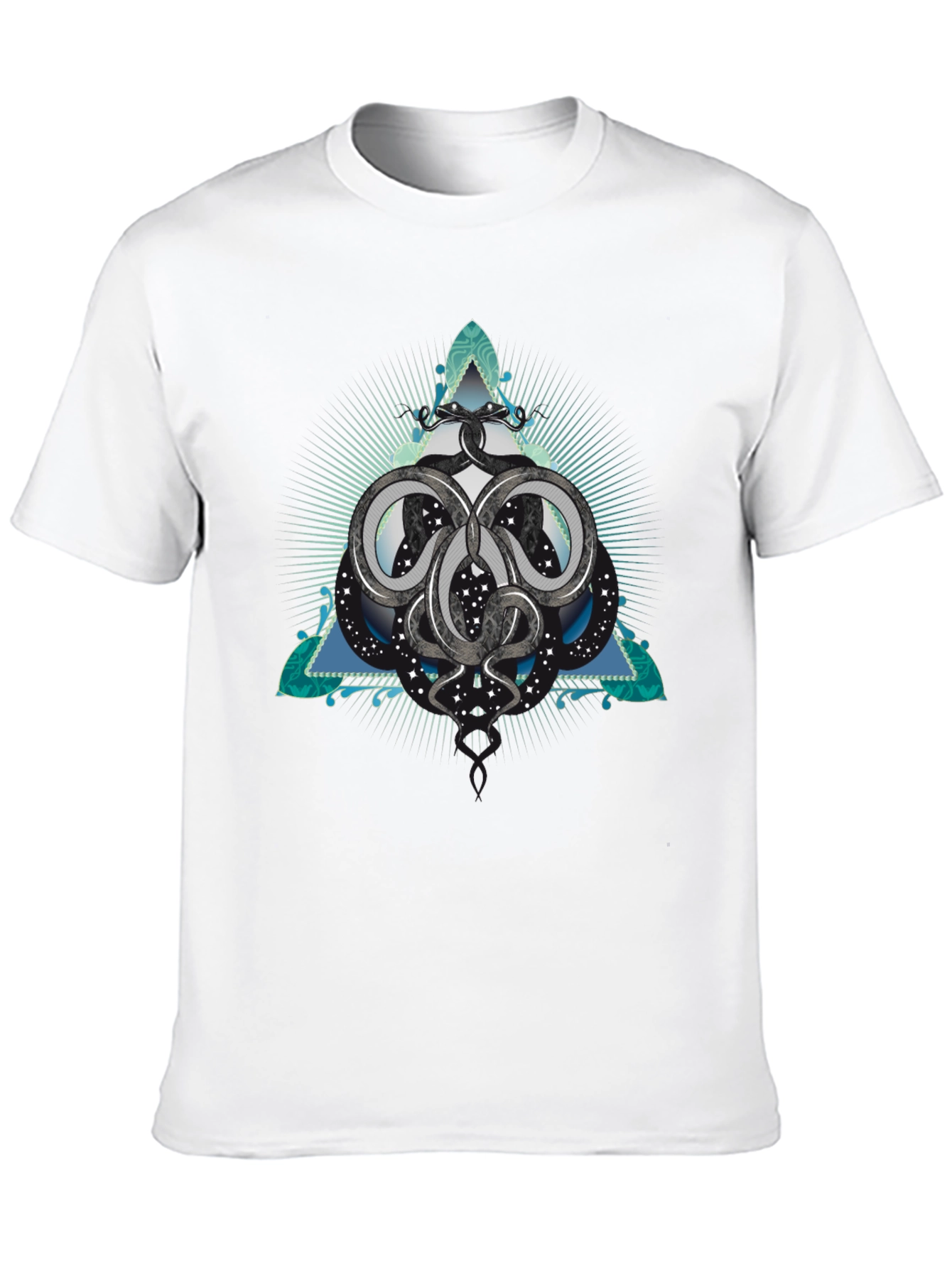 Serpent Triangle Graphic Black Tee
