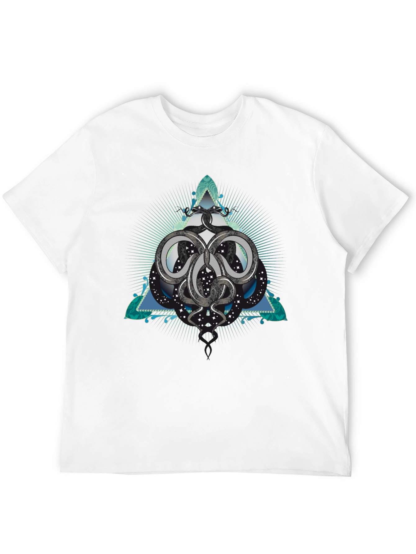Serpent Triangle Graphic Black Tee