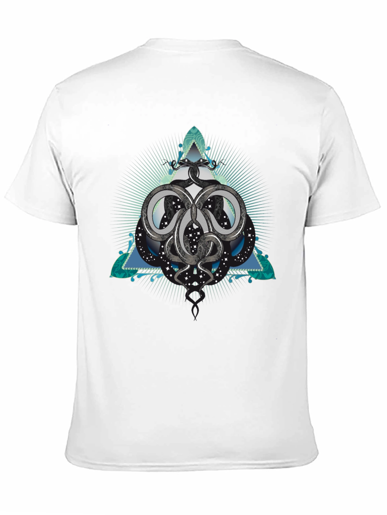Serpent Triangle Graphic Black Tee