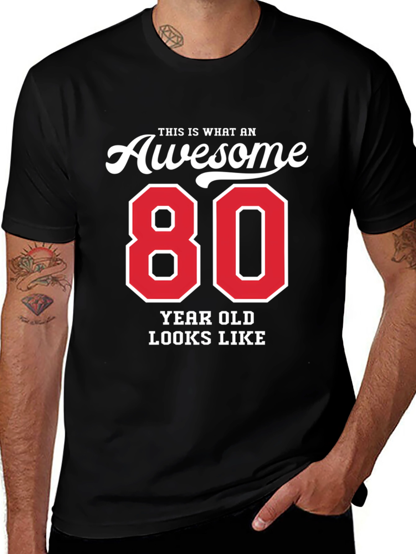 Awesome 80 Year Old T-Shirt - Birthday Gift