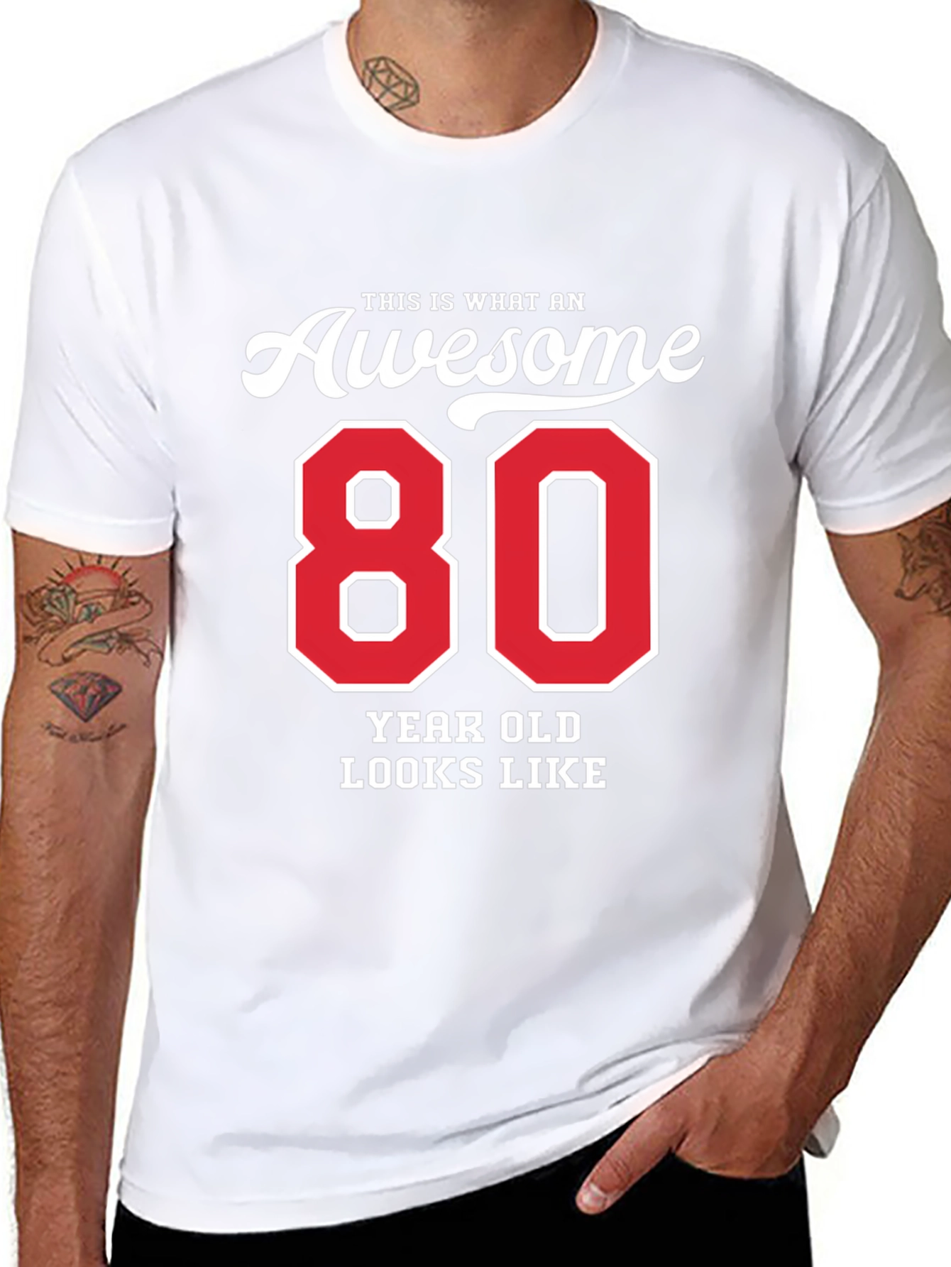Awesome 80 Year Old T-Shirt - Birthday Gift