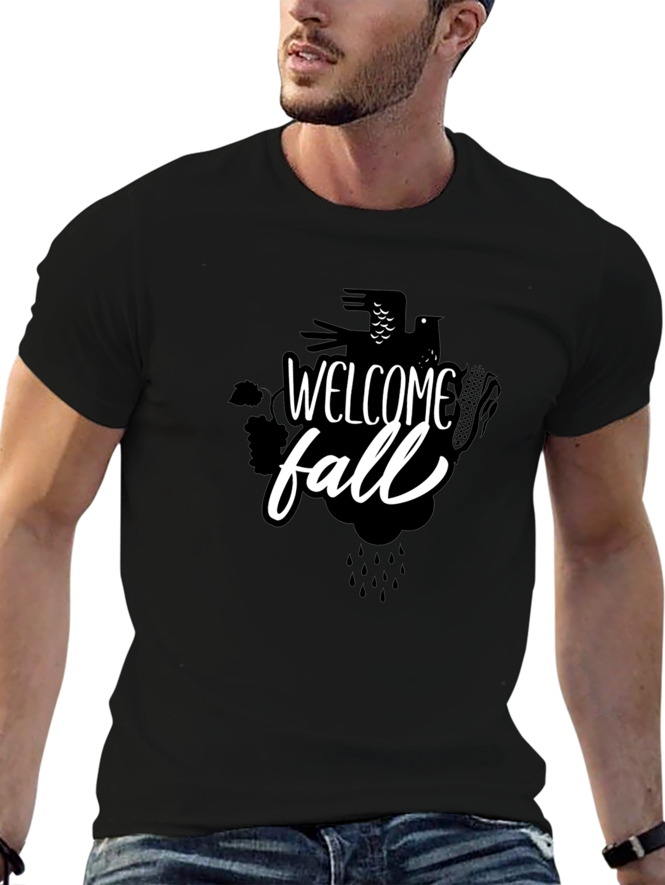 Welcome Fall Black Graphic Tee
