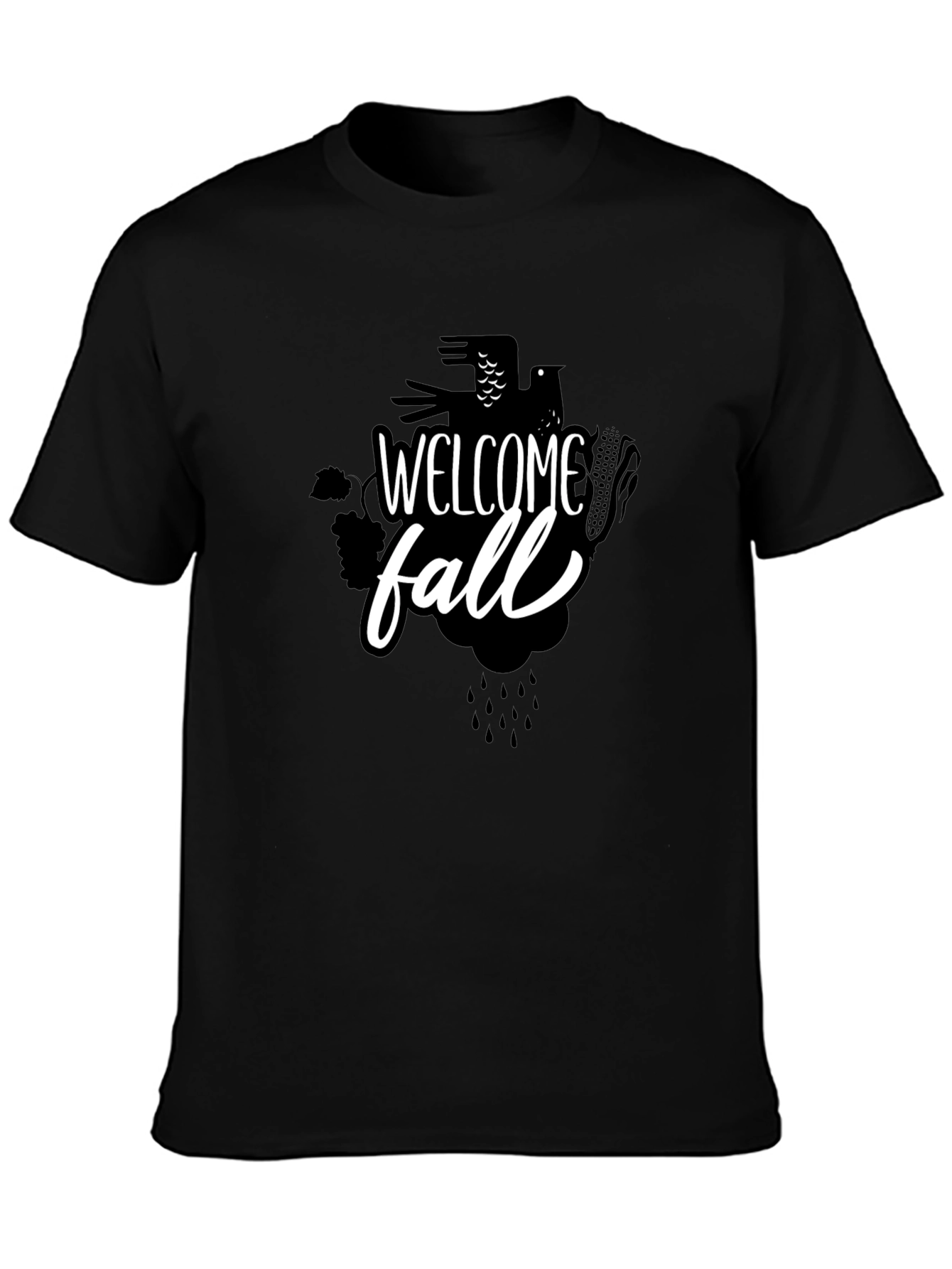 Welcome Fall Black Graphic Tee