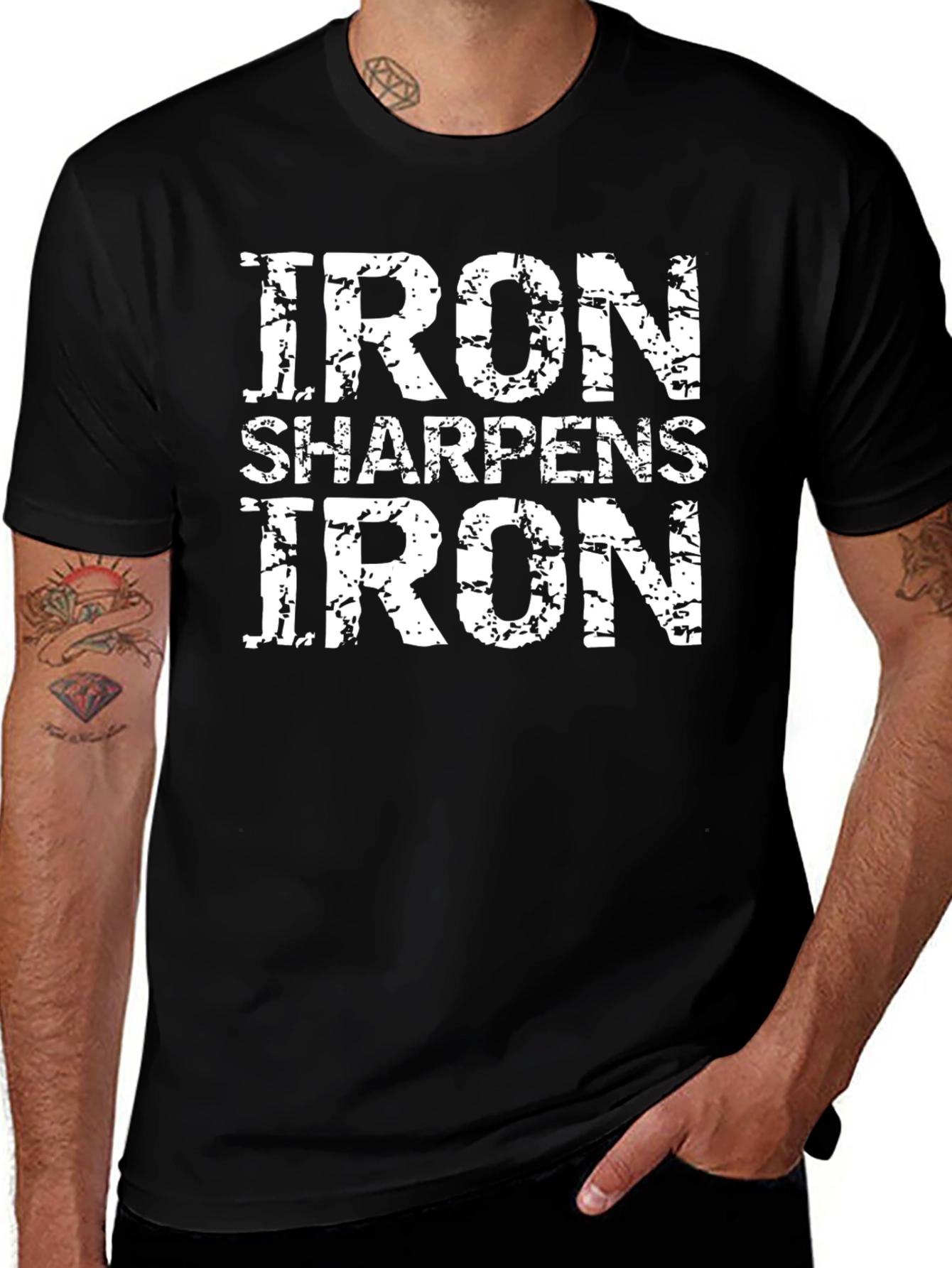 Iron Sharpens Iron Black Graphic Tee