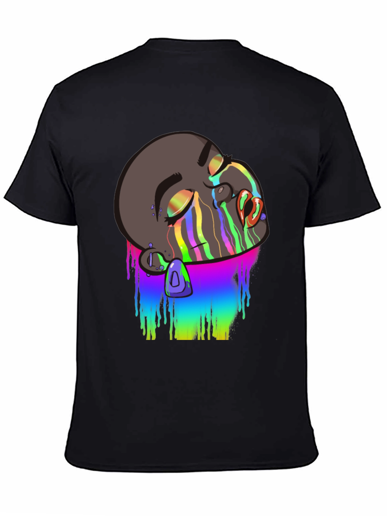 Melting Rainbow Drip Graphic T-Shirt