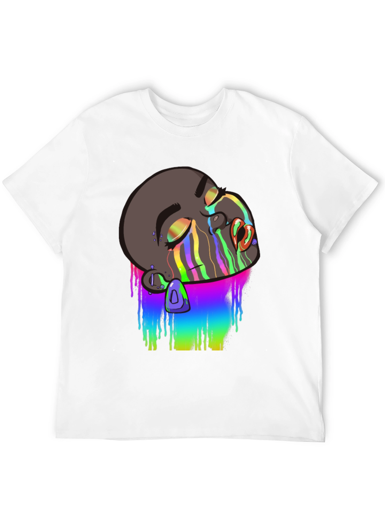 Melting Rainbow Drip Graphic T-Shirt