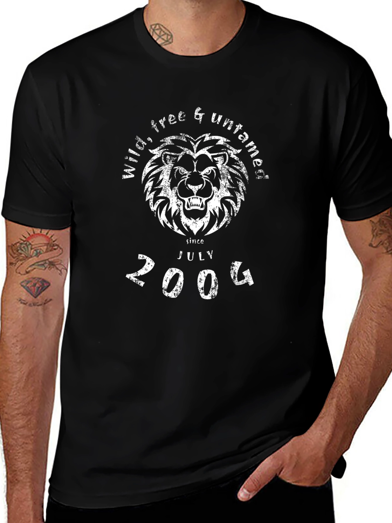 Wild Free & Untamed Lion Graphic T-Shirt