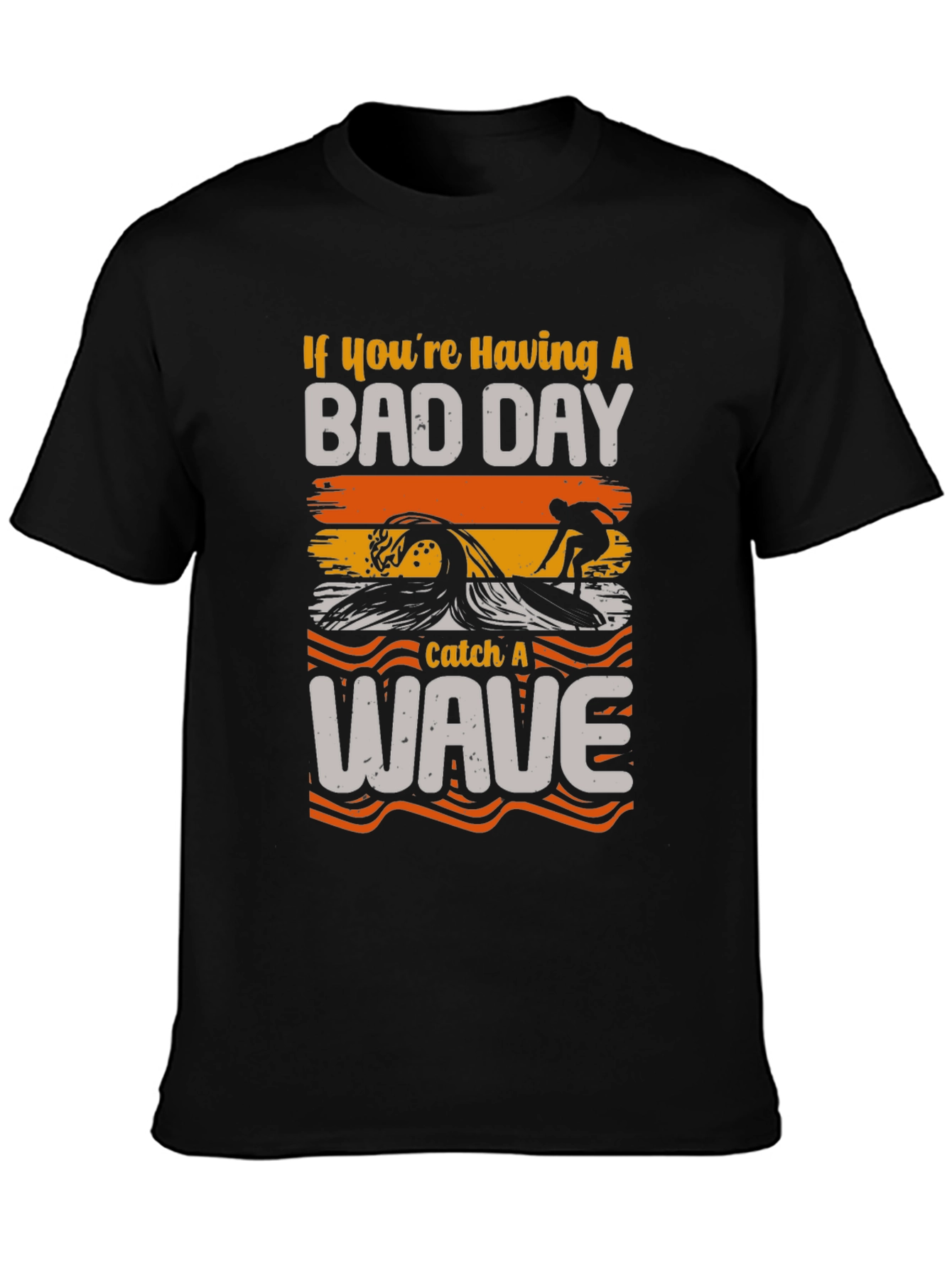 Bad Day Wave Surfer Graphic T-Shirt